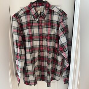 L.L. Bean Plaid Button-Up Shirt Large